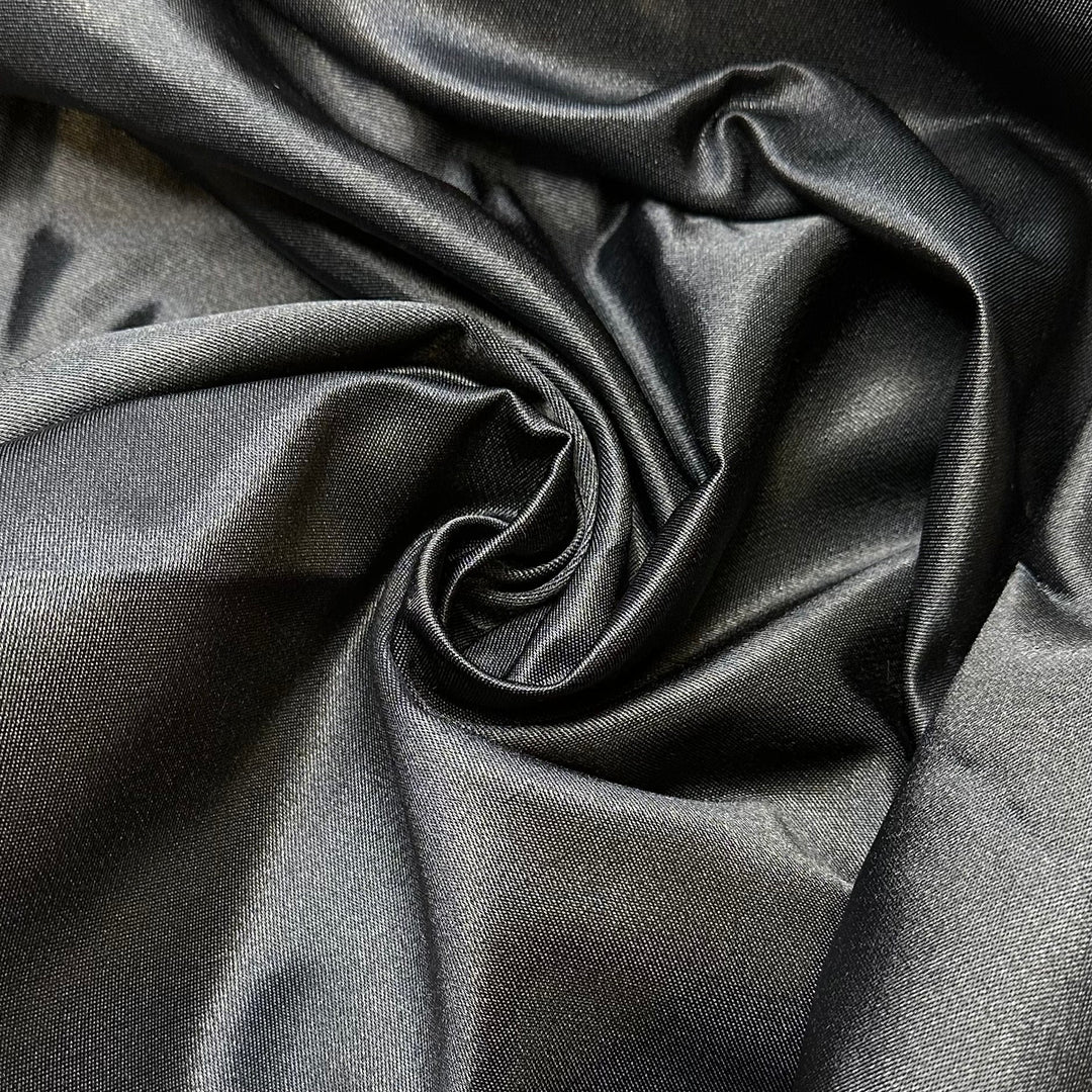 Sleigh Ride Festivities - Water Resistant Sateen Poly/PU Woven - Dark Black/Navy - 1.7M Bundle - True Deadstock fabric Fabric by private - Sustainable Textile | FABCYCLE
