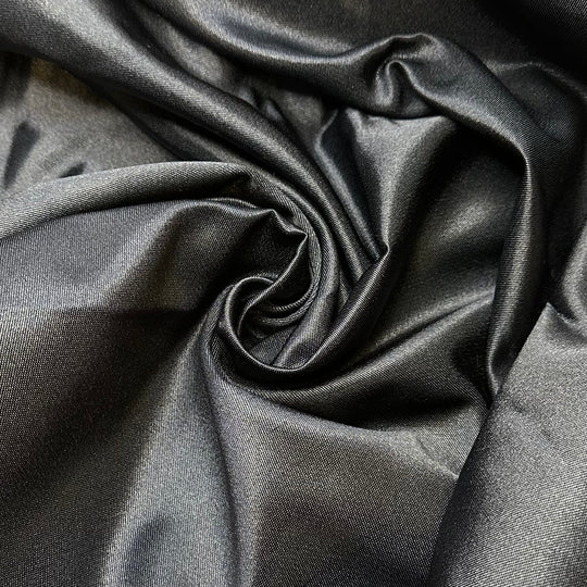 Sleigh Ride Festivities - Water Resistant Sateen Poly/PU Woven - Dark Black/Navy - 1.7M Bundle - True Deadstock fabric Fabric by private - Sustainable Textile | FABCYCLE