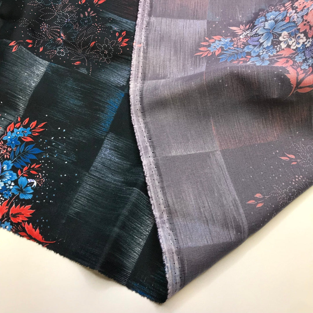 Slide Projector - Poly Woven - Navy Multi Floral - 2.8M Bundle - True Deadstock fabric Fabric by private - Sustainable Textile | FABCYCLE