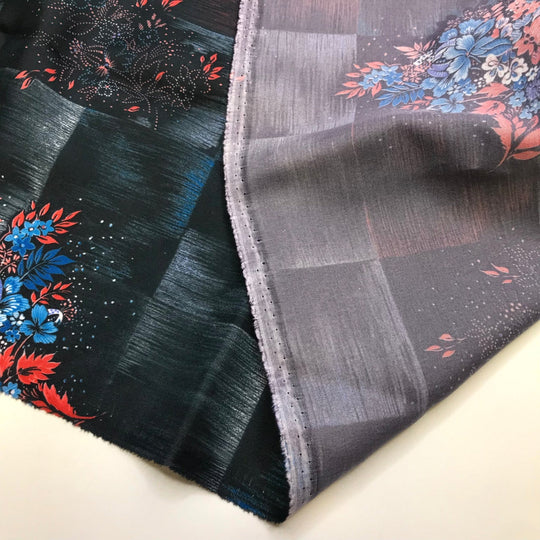 Slide Projector - Poly Woven - Navy Multi Floral - 2.8M Bundle - True Deadstock fabric Fabric by private - Sustainable Textile | FABCYCLE