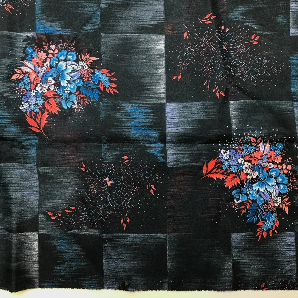 Slide Projector - Poly Woven - Navy Multi Floral - 2.8M Bundle - True Deadstock fabric Fabric by private - Sustainable Textile | FABCYCLE