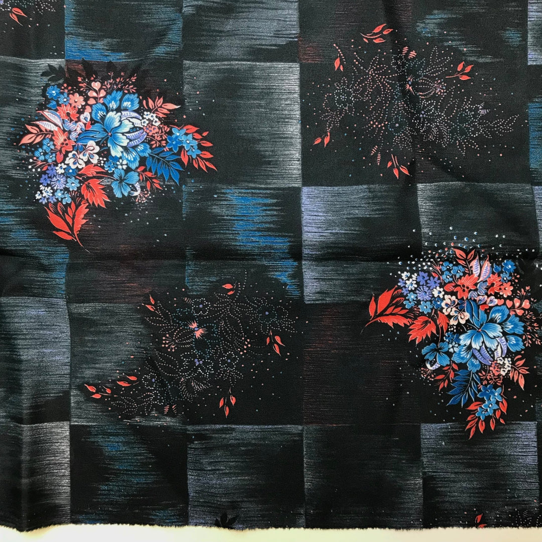 Slide Projector - Poly Woven - Navy Multi Floral - 2.8M Bundle - True Deadstock fabric Fabric by private - Sustainable Textile | FABCYCLE