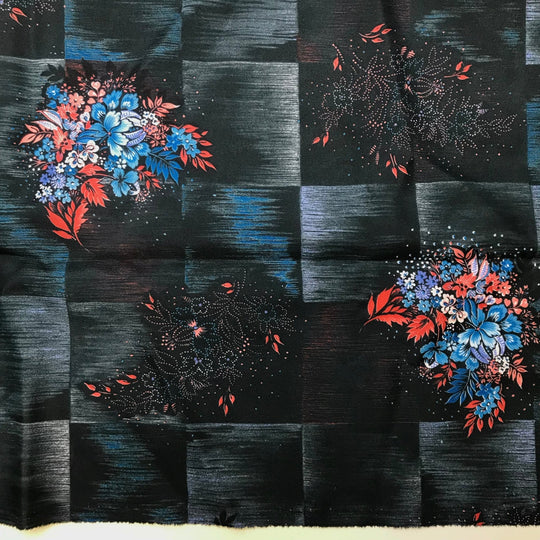 Slide Projector - Poly Woven - Navy Multi Floral - 2.8M Bundle - True Deadstock fabric Fabric by private - Sustainable Textile | FABCYCLE