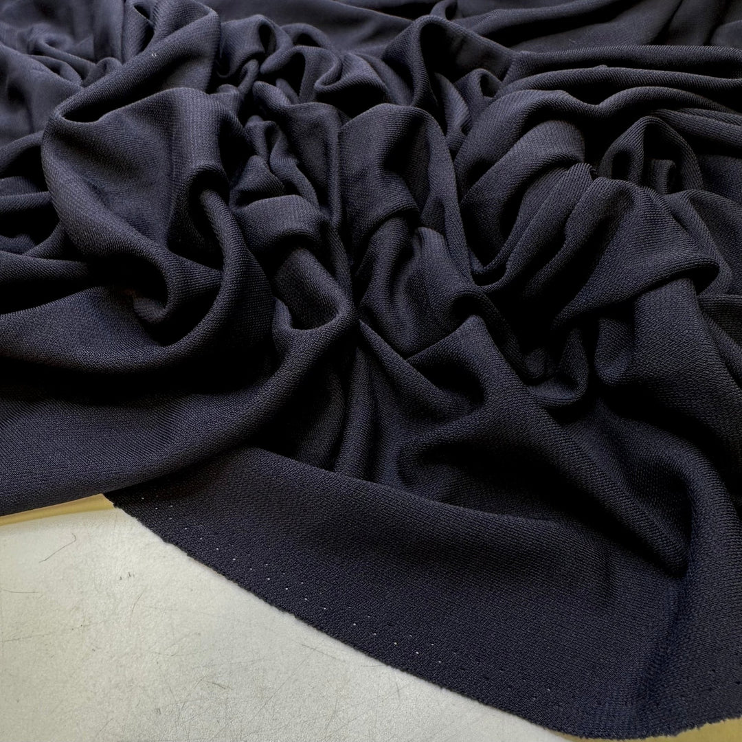 Slink To The Back Of The Class - Sport Mesh Polyester Blend Knit - Dark Navy - 2M Bundle - True Deadstock fabric Fabric by private - Sustainable Textile | FABCYCLE