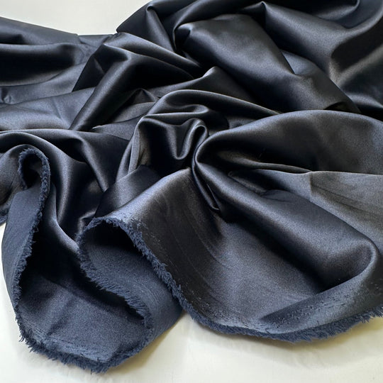 Slip Dress Couture - Satin Poly Woven - Navy - 2.5M Bundle - True Deadstock fabric Fabric by private - Sustainable Textile | FABCYCLE