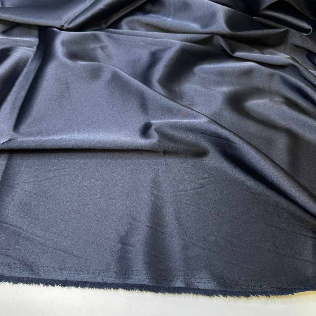 Slip Dress Couture - Satin Poly Woven - Navy - 2.5M Bundle - True Deadstock fabric Fabric by private - Sustainable Textile | FABCYCLE