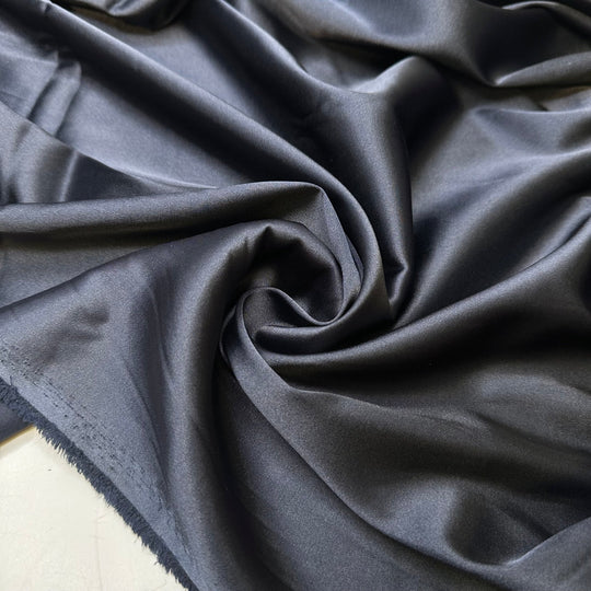 Slip Dress Couture - Satin Poly Woven - Navy - 2.5M Bundle - True Deadstock fabric Fabric by private - Sustainable Textile | FABCYCLE