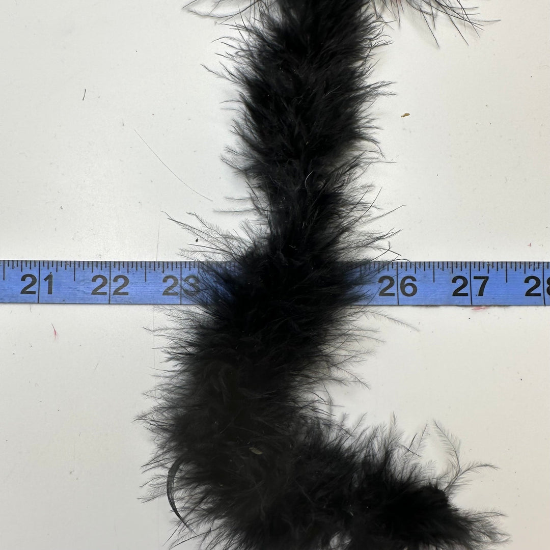 Small Marabou Boa Feathers - Black - Individual - True Deadstock supplies Fabric by private - Sustainable Textile | FABCYCLE