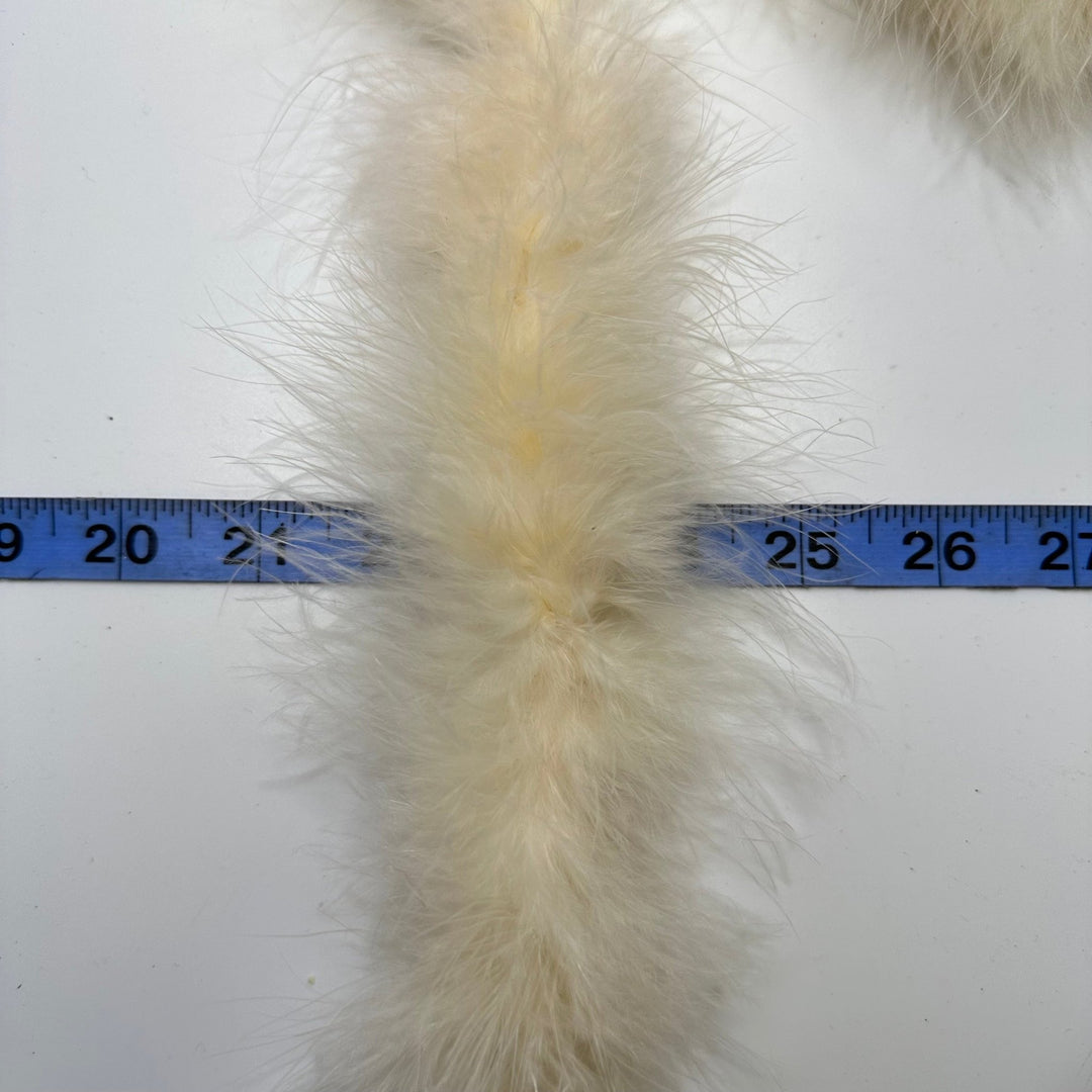 Small Marabou Boa Feathers - Cream - Individual - True Deadstock supplies Fabric by private - Sustainable Textile | FABCYCLE