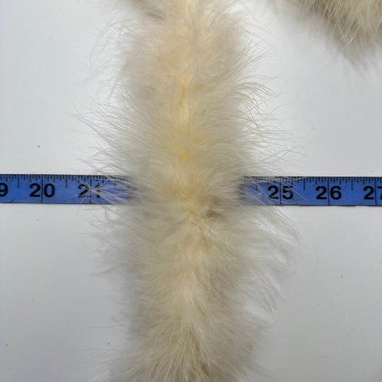 Small Marabou Boa Feathers - Cream - Individual - True Deadstock supplies Fabric by private - Sustainable Textile | FABCYCLE