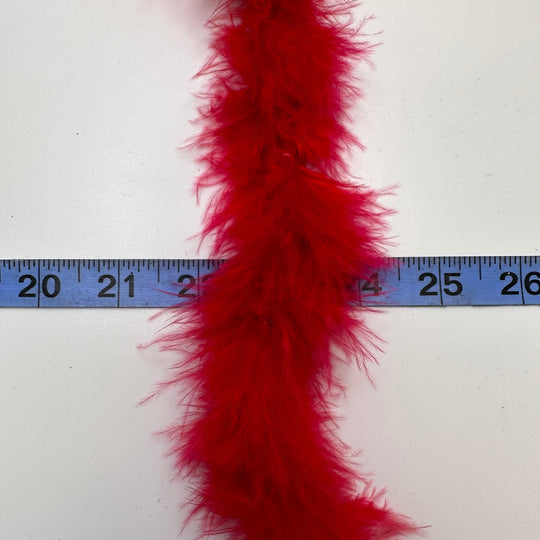 Small Marabou Boa Feathers - Red - Individual - True Deadstock supplies Fabric by private - Sustainable Textile | FABCYCLE