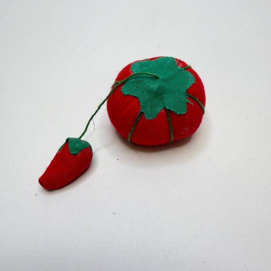 Small Tomato Pin Cushion Accessories - Red - Individual - True Deadstock supplies Fabric by private - Sustainable Textile | FABCYCLE