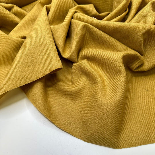 Smells Like Cookies - Twill Weave Acrylic Blend Woven - Beige/Gold - 1.85M Bundle - True Deadstock fabric Fabric by private - Sustainable Textile | FABCYCLE