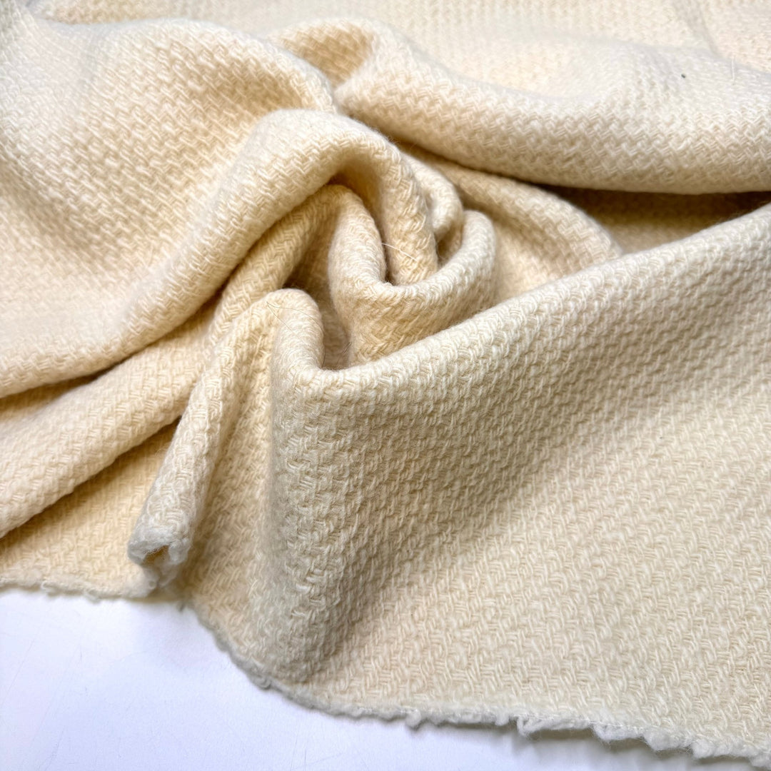 Smells Like Home - Wool Woven - Cream - 1.7M Bundle - True Deadstock fabric Fabric by private - Sustainable Textile | FABCYCLE