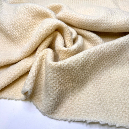 Smells Like Home - Wool Woven - Cream - 1.7M Bundle - True Deadstock fabric Fabric by private - Sustainable Textile | FABCYCLE