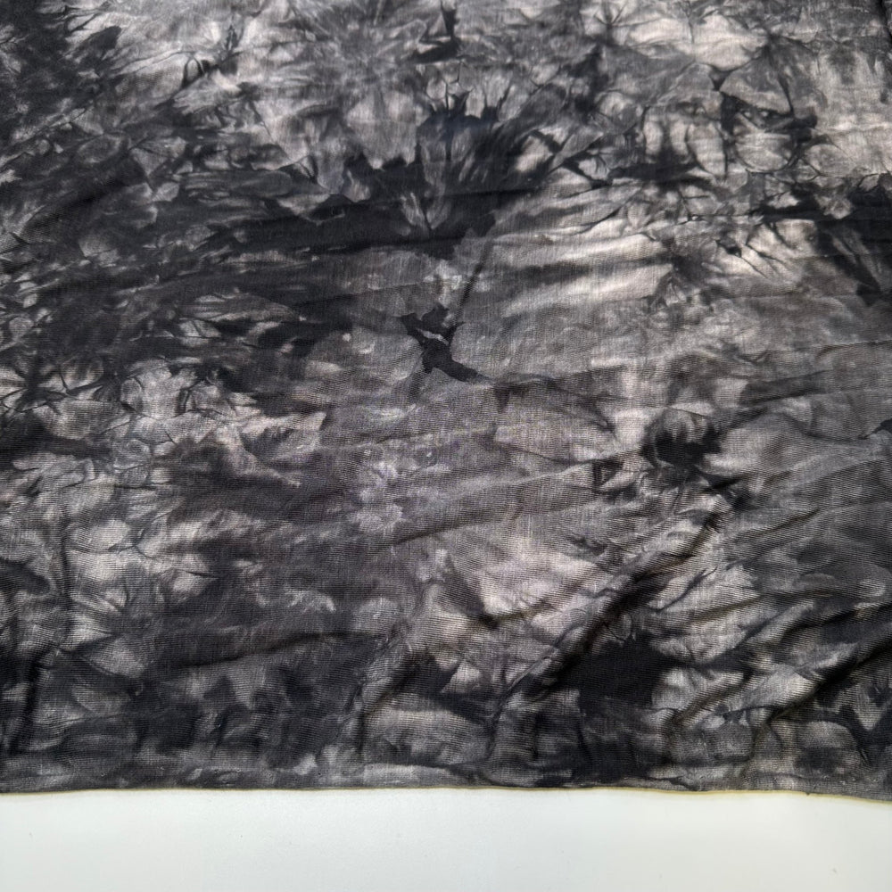 Smoke Signals - Jersey Modal Blend Knit - Grey/Black Tie Dye - Bundles - True Deadstock fabric Fabric by private - Sustainable Textile | FABCYCLE