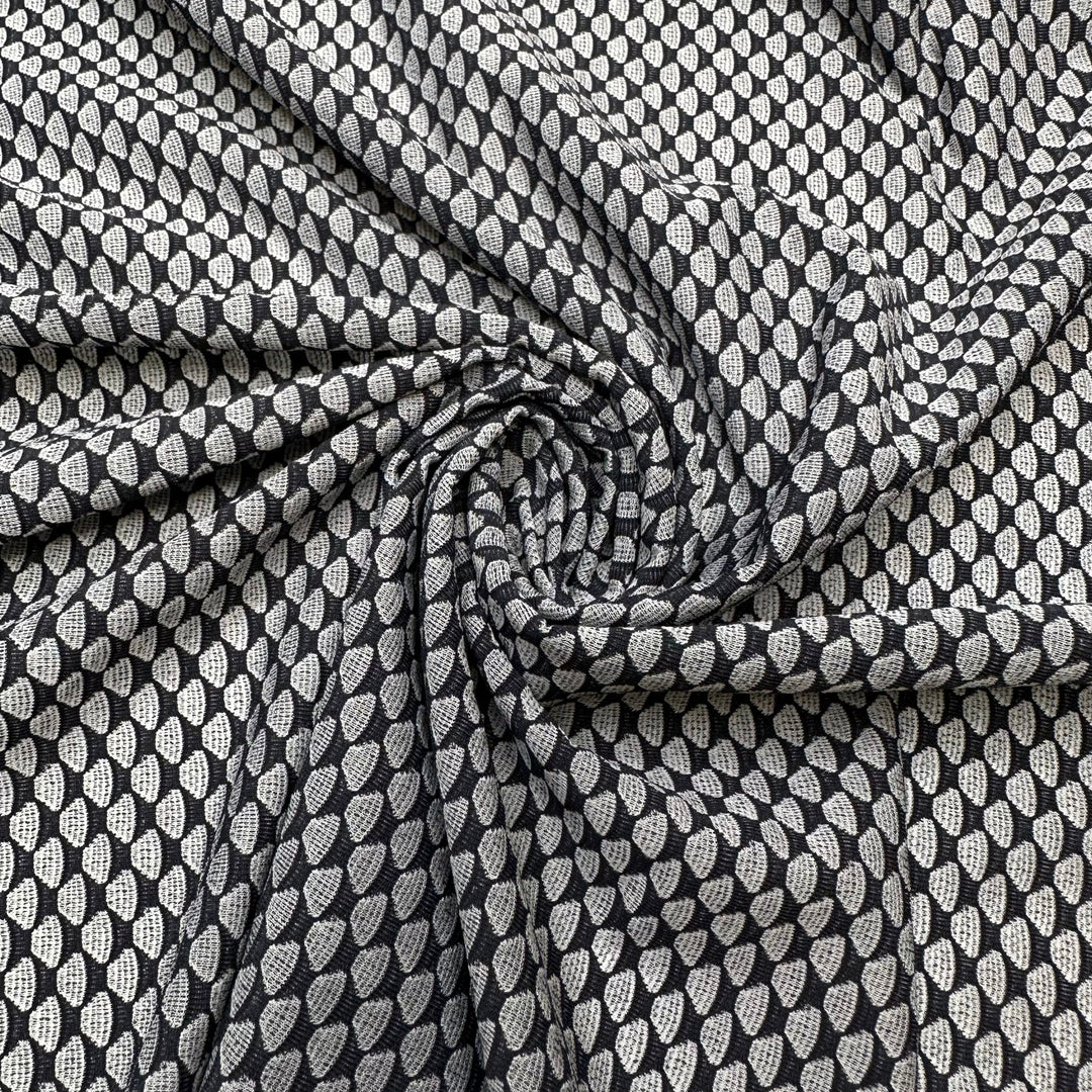 Smooth Disguise - Sport Mesh Poly/Spandex Knit - Grey/Black Geometric - 2M Bundle - True Deadstock fabric Fabric by private - Sustainable Textile | FABCYCLE