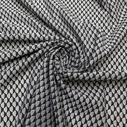 Smooth Disguise - Sport Mesh Poly/Spandex Knit - Grey/Black Geometric - 2M Bundle - True Deadstock fabric Fabric by private - Sustainable Textile | FABCYCLE