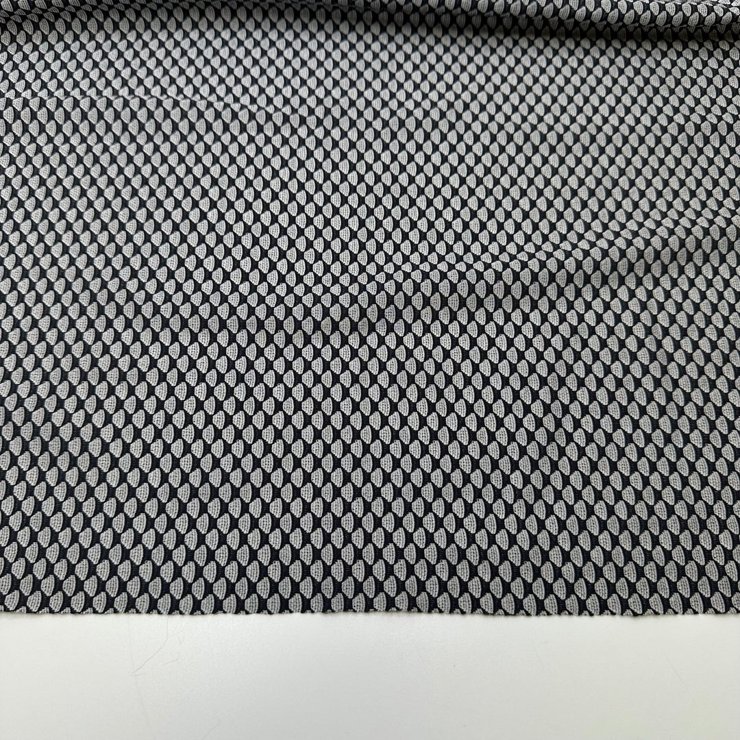Smooth Disguise - Sport Mesh Poly/Spandex Knit - Grey/Black Geometric - 2M Bundle - True Deadstock fabric Fabric by private - Sustainable Textile | FABCYCLE