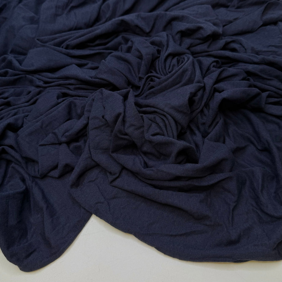 Snapdragon - Jersey Bamboo Blend Knit - Navy - 1.6M Bundle - True Deadstock fabric Fabric by private - Sustainable Textile | FABCYCLE