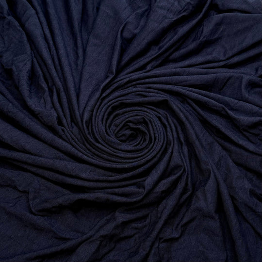 Snapdragon - Jersey Bamboo Blend Knit - Navy - 1.6M Bundle - True Deadstock fabric Fabric by private - Sustainable Textile | FABCYCLE