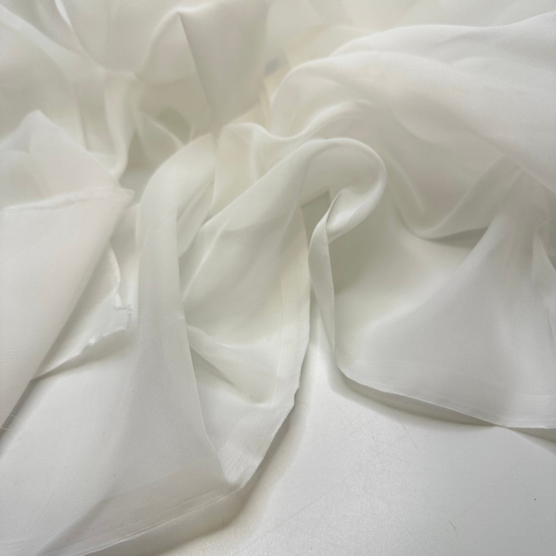 Snow Banks - Poly Woven - White - 1.25M Bundle - True Deadstock fabric Fabric by private - Sustainable Textile | FABCYCLE