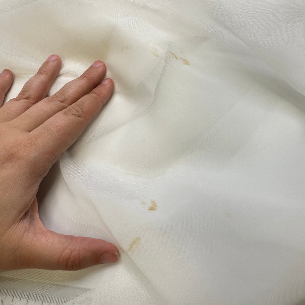 Snow Banks - Poly Woven - White - 1.25M Bundle - True Deadstock fabric Fabric by private - Sustainable Textile | FABCYCLE