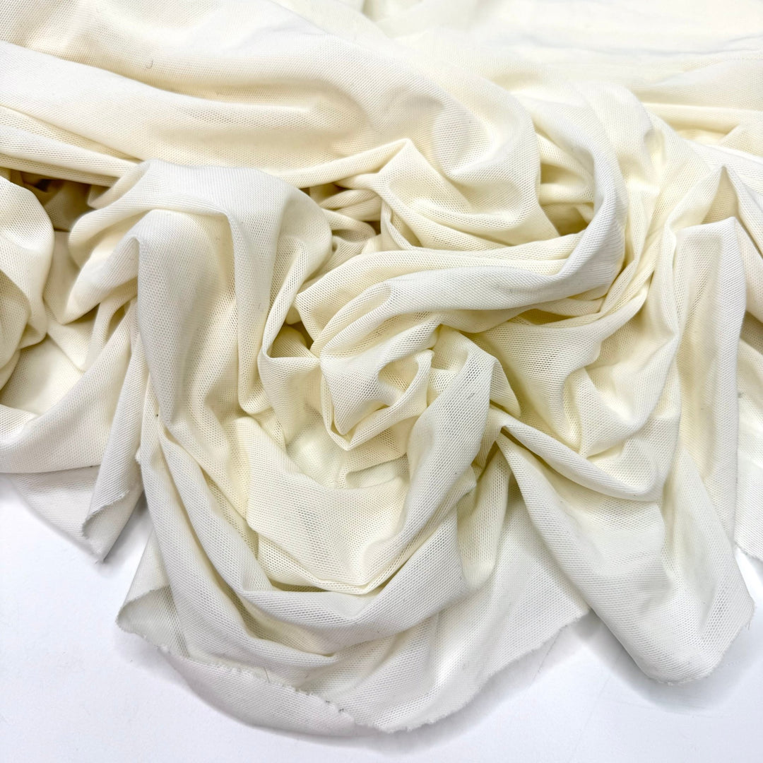 Snow Cone Truck - Mesh Poly/Spandex Knit - Light Cream - 1.2M Bundle - True Deadstock fabric Fabric by private - Sustainable Textile | FABCYCLE
