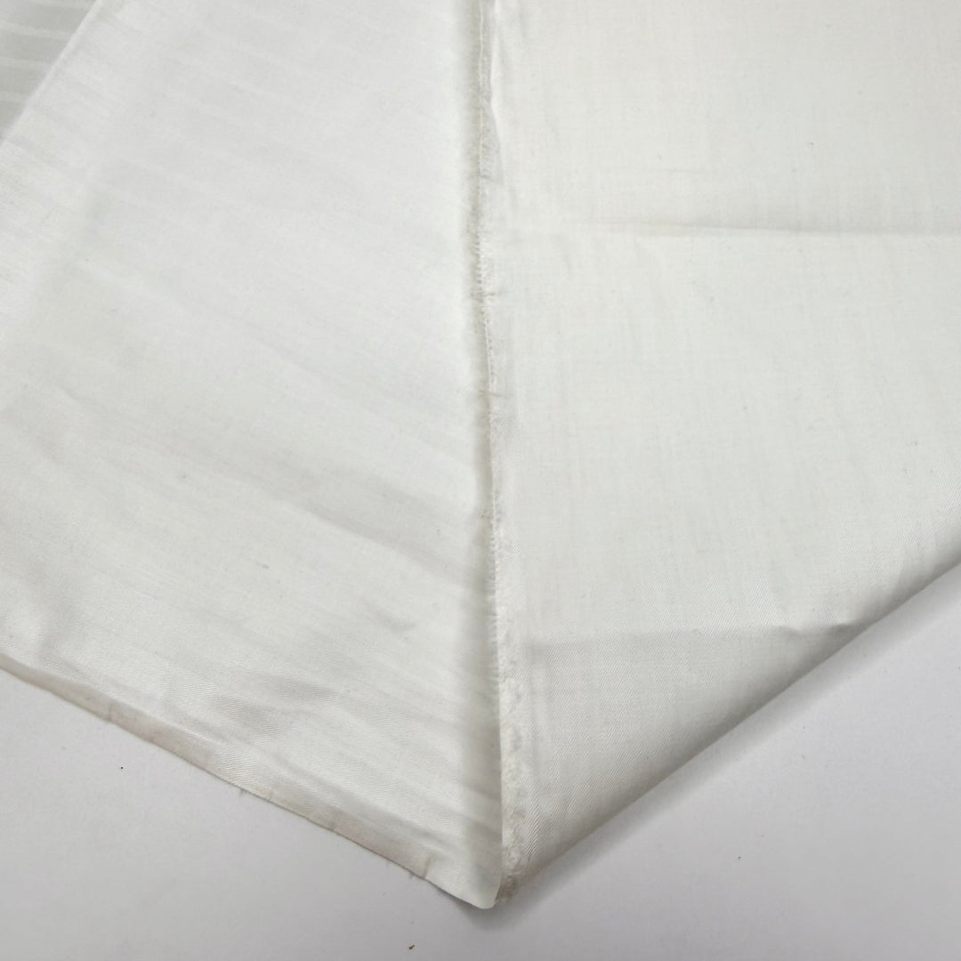 Snow Glad To Meet You - Cotton Woven - White Pinstripe - 2.45M Bundle - True Deadstock fabric Fabric by private - Sustainable Textile | FABCYCLE