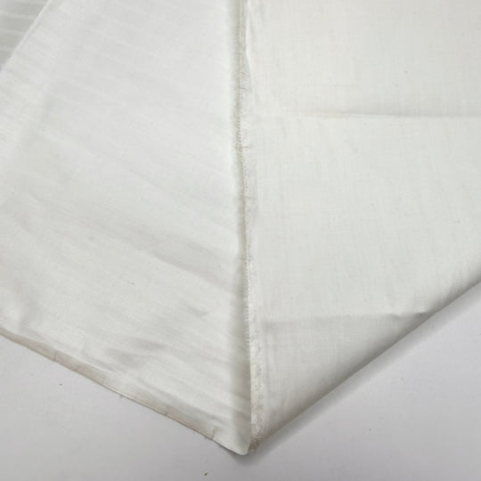 Snow Glad To Meet You - Cotton Woven - White Pinstripe - 2.45M Bundle - True Deadstock fabric Fabric by private - Sustainable Textile | FABCYCLE