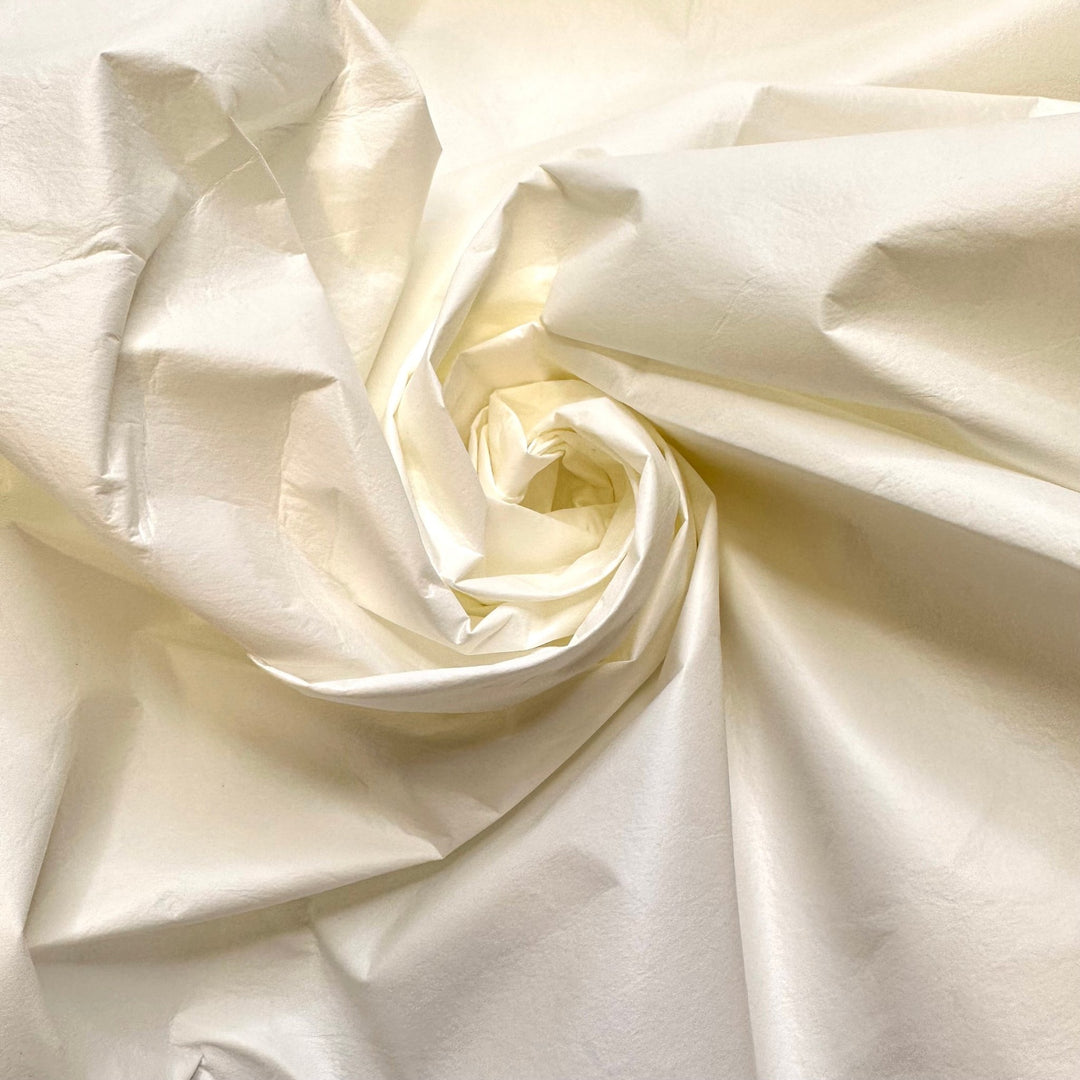 Snow Goose - Waterproof Poly/PU Woven - White - 3.3M Bundle - True Deadstock fabric Fabric by private - Sustainable Textile | FABCYCLE