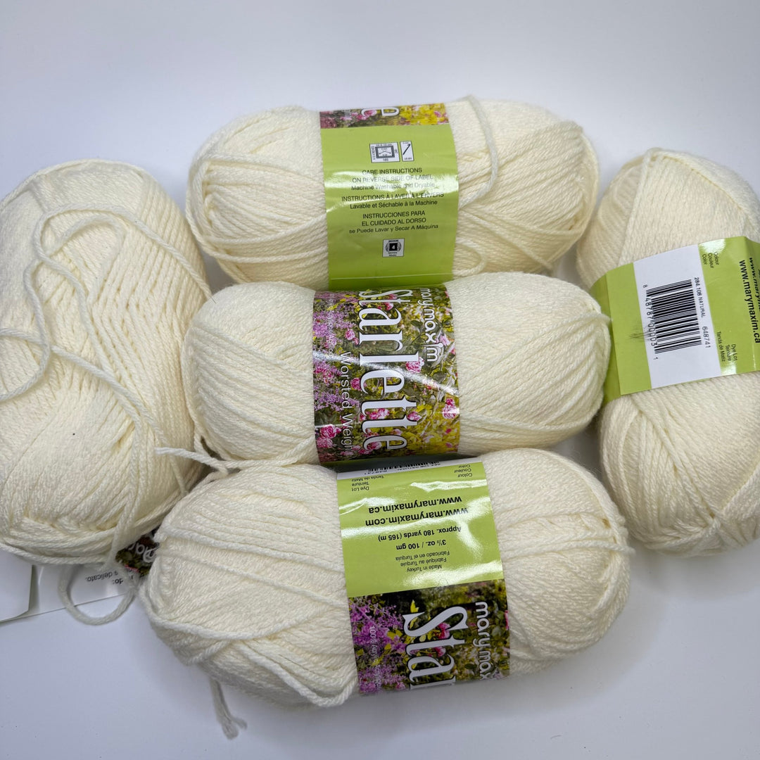 Snow White, 100% Acrylic Yarn - Cream - 5 Pack - True Deadstock supplies Fabric by private - Sustainable Textile | FABCYCLE