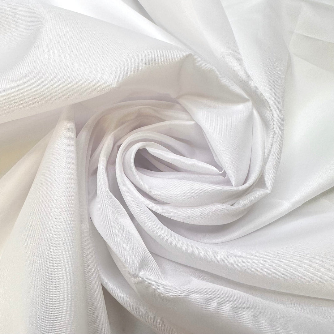 Snow White - Polyester Blend Woven - White - Bundles - True Deadstock fabric Fabric by private - Sustainable Textile | FABCYCLE