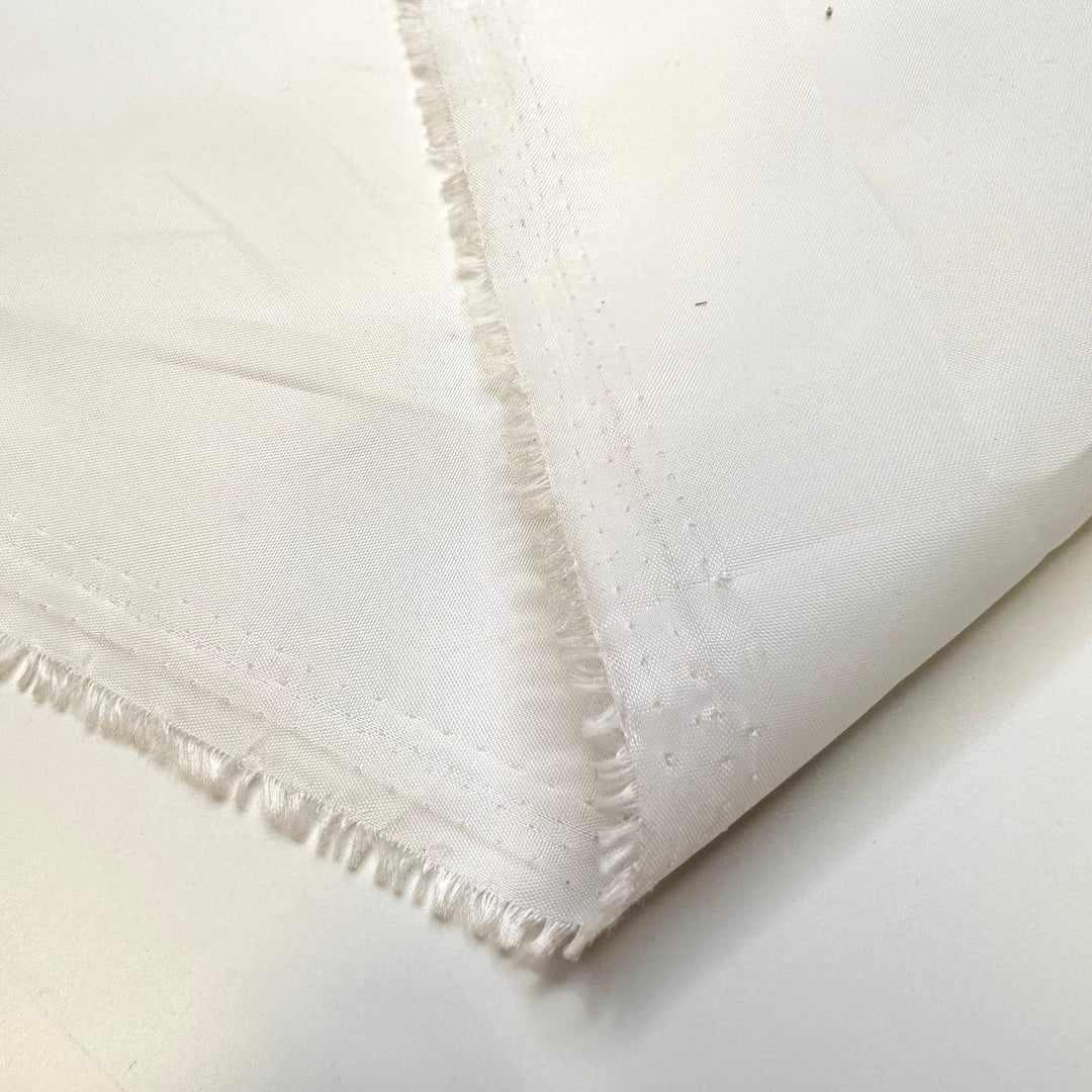 Snow White - Polyester Blend Woven - White - Bundles - True Deadstock fabric Fabric by private - Sustainable Textile | FABCYCLE