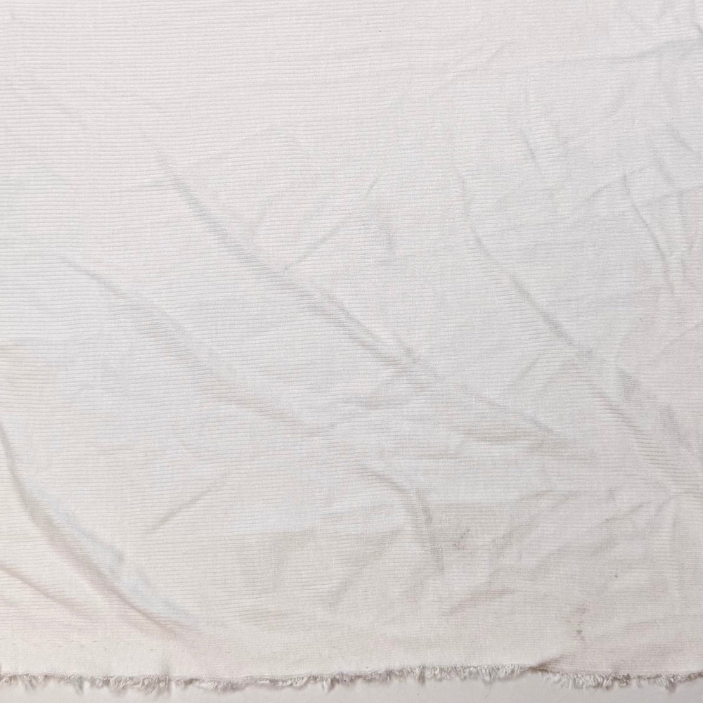 Snowberry - Rib Knit Bamboo Blend Knit - White - 2.6M Bundle - True Deadstock fabric Fabric by private - Sustainable Textile | FABCYCLE