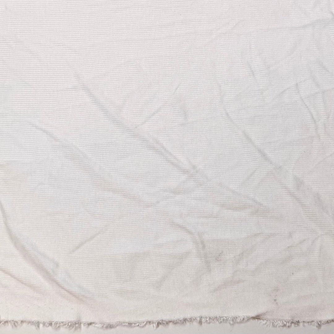 Snowberry - Rib Knit Bamboo Blend Knit - White - 2.6M Bundle - True Deadstock fabric Fabric by private - Sustainable Textile | FABCYCLE