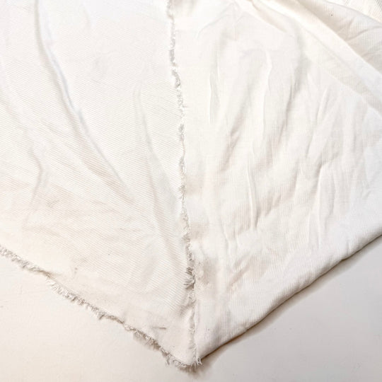 Snowberry - Rib Knit Bamboo Blend Knit - White - 2.6M Bundle - True Deadstock fabric Fabric by private - Sustainable Textile | FABCYCLE
