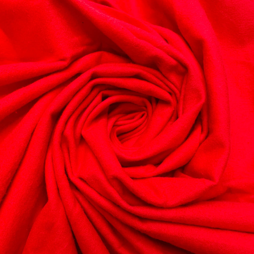 Snug Like A Bug In A Rug - Natural Blend Woven - Red - 2.5M Bundle - True Deadstock fabric Fabric by private - Sustainable Textile | FABCYCLE