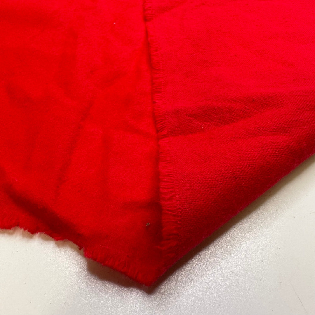 Snug Like A Bug In A Rug - Natural Blend Woven - Red - 2.5M Bundle - True Deadstock fabric Fabric by private - Sustainable Textile | FABCYCLE