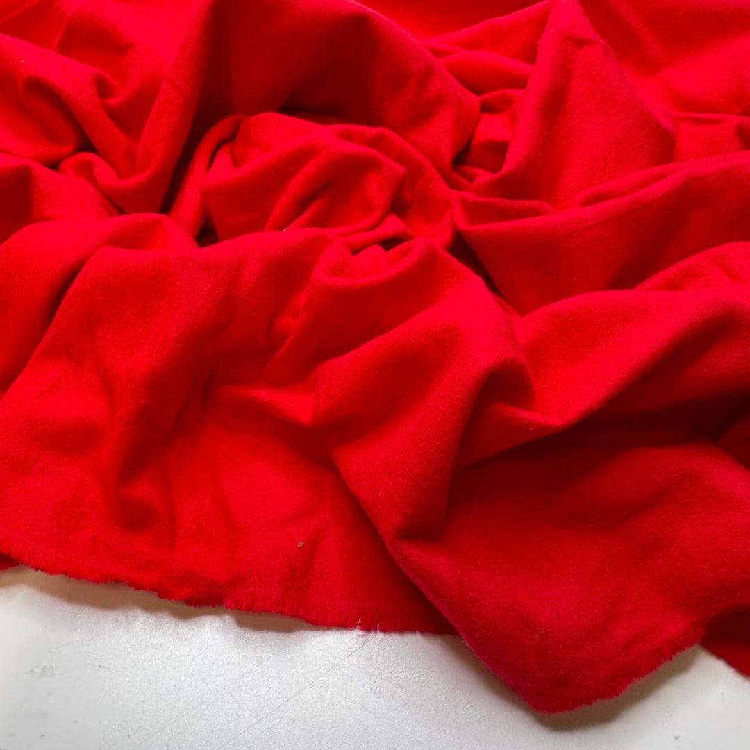 Snug Like A Bug In A Rug - Natural Blend Woven - Red - 2.5M Bundle - True Deadstock fabric Fabric by private - Sustainable Textile | FABCYCLE