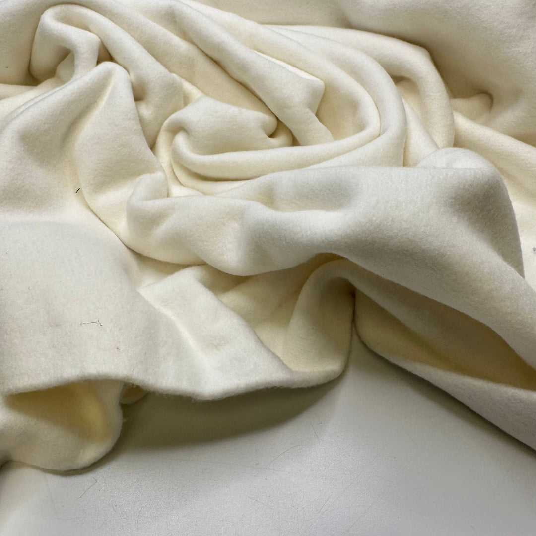 So Cozy - Tubular Jersey Fleece Synthetic Blend Knit - Light Cream - 2M Bundle - True Deadstock fabric Fabric by private - Sustainable Textile | FABCYCLE
