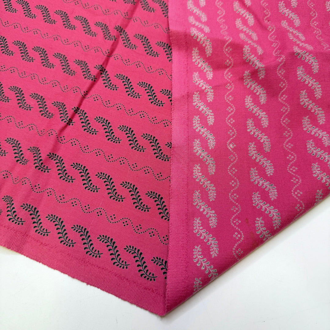 So Many Uses For Berries - Cotton Woven - Pink/Black Floral - 1.8M Bundle - True Deadstock fabric Fabric by private - Sustainable Textile | FABCYCLE