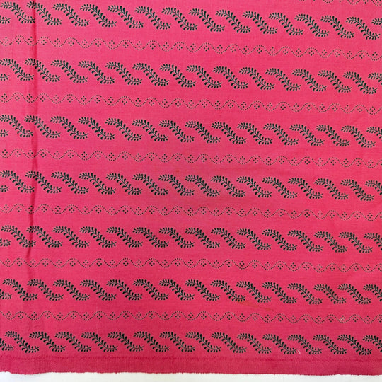 So Many Uses For Berries - Cotton Woven - Pink/Black Floral - 1.8M Bundle - True Deadstock fabric Fabric by private - Sustainable Textile | FABCYCLE