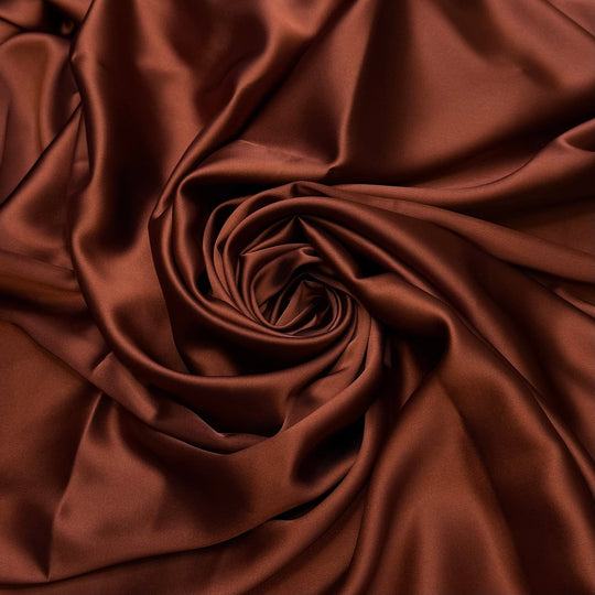 So Much Pie - Satin Poly Woven - Light Brown - 2M Bundle - True Deadstock fabric Fabric by private - Sustainable Textile | FABCYCLE