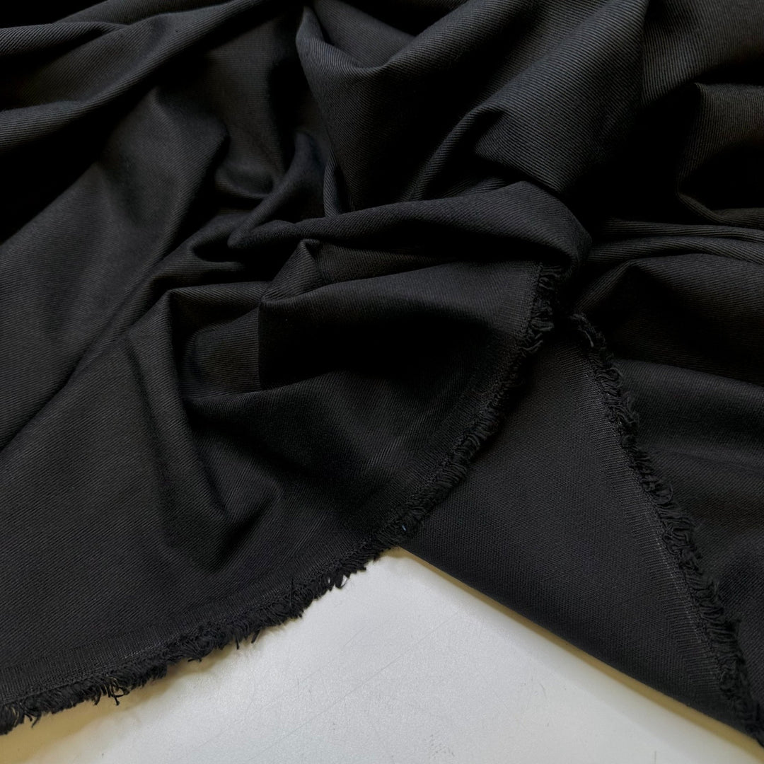 So Suave - Brushed Cotton Woven - Black - Bundles - True Deadstock fabric Fabric by private - Sustainable Textile | FABCYCLE