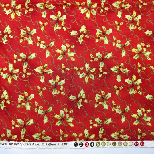 So This Is Christmas - Cotton Woven - Red/Green Floral - 1.6M Bundle - True Deadstock fabric Fabric by private - Sustainable Textile | FABCYCLE