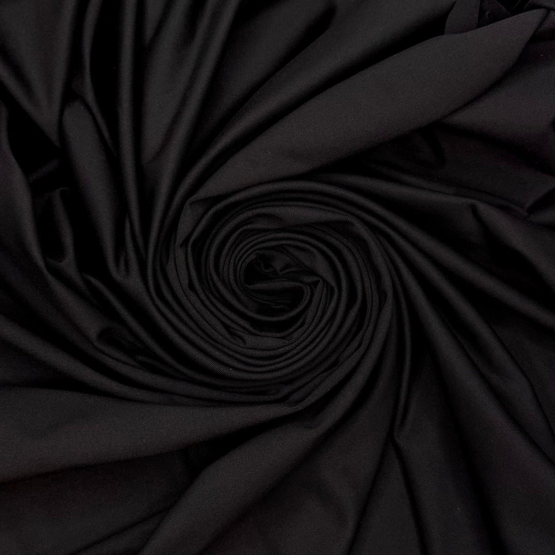 Soft But Dramatic - Ponte Knit Polyester Blend Knit - Black - 3.6M Bundle - True Deadstock fabric Fabric by private - Sustainable Textile | FABCYCLE