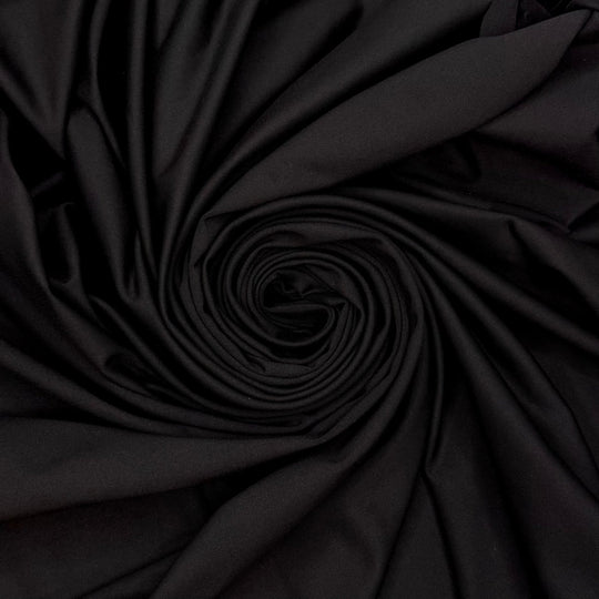Soft But Dramatic - Ponte Knit Polyester Blend Knit - Black - 3.6M Bundle - True Deadstock fabric Fabric by private - Sustainable Textile | FABCYCLE