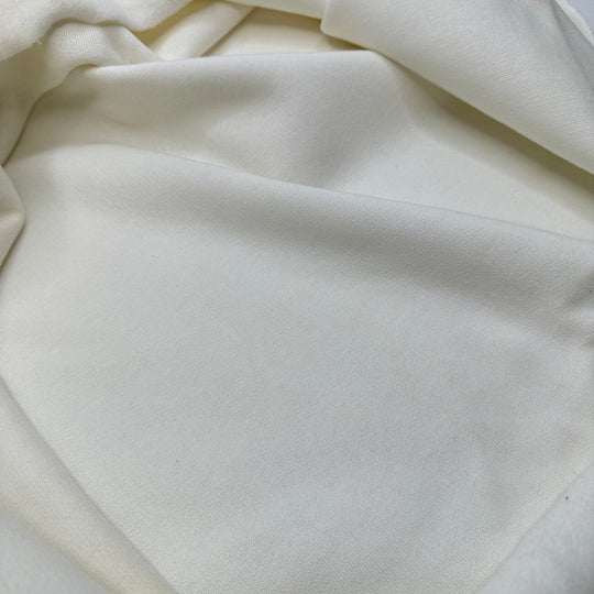 Soft Snow Tumble - Tubular Jersey Fleece Cotton Blend Knit - White/Cream - 2M Bundle - True Deadstock fabric Fabric by private - Sustainable Textile | FABCYCLE