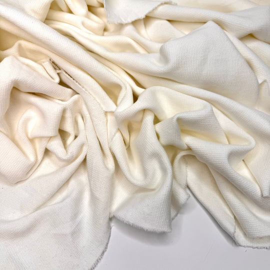 Soft Stretch Things - Rib Knit Cotton Blend Knit - Cream - 1.2M Bundle - True Deadstock fabric Fabric by private - Sustainable Textile | FABCYCLE